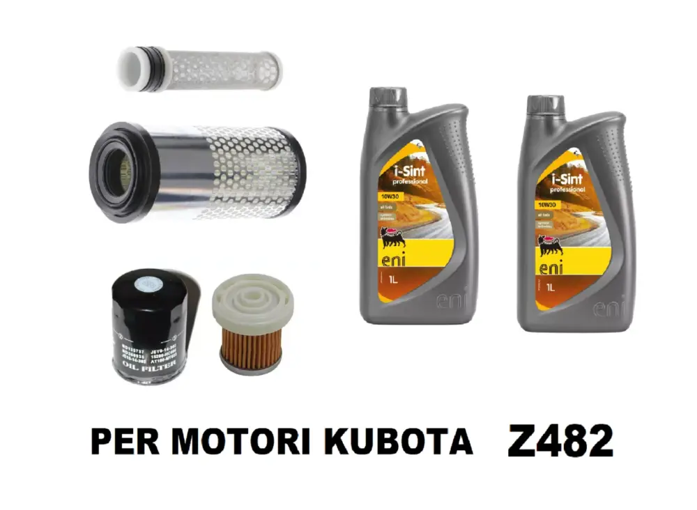 KIT TAGLIANDO COMPLETO AIXAM MINAUTO KUBOTA Z482 FILTRI E OLIO MOTORE 10W30