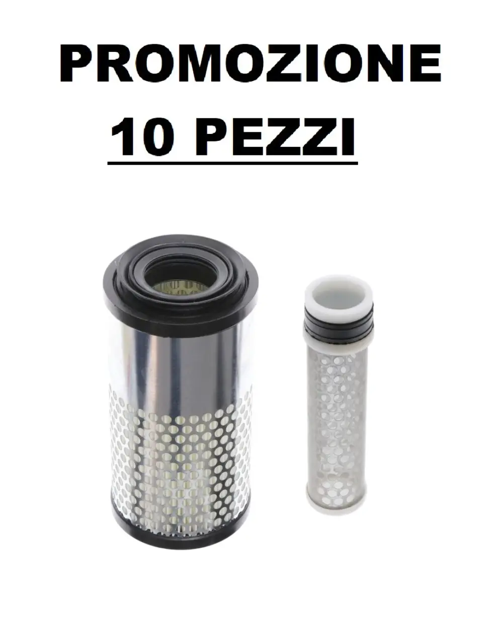 *PROMO 10 PEZZI* FILTRI ARIA CILINDRICI PER MINICAR AIXAM CON MOTORE KUBOTA Z482
